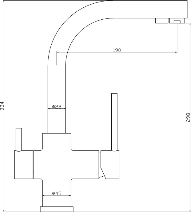 Смеситель Swedbe Selene Plus 8149 для кухонной мойки - 3