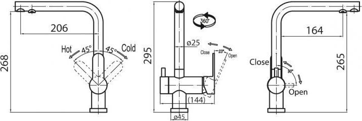 Смеситель BelBagno Tanaro TAN LACM CRM для кухонной мойки TAN-LACM-CRM - 1