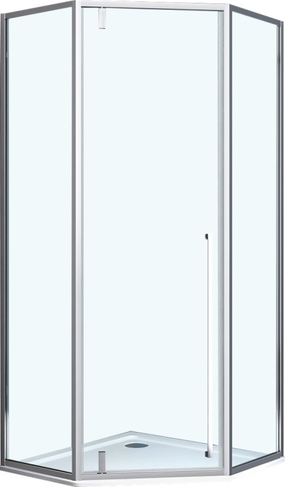 Душевой уголок Vincea Penta VSP-3P100CL 100x100, профиль хром, стекло прозрачное - 5