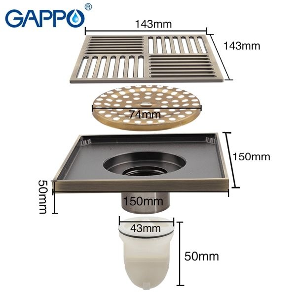 Душевой трап Gappo G81501-4 - 5