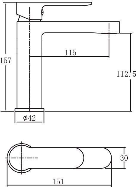 Смеситель Aquanet Passion для раковины AF300-10B - 3