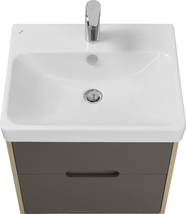 Тумба под раковину Aquaton Оливия 55 светлое дерево-серый 1A254201OLUG0 - 0