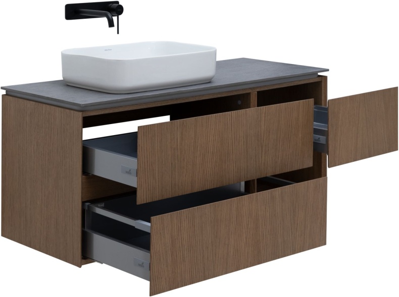 Тумба под раковину Allen Brau Infinity 120 L темное дерево 1.21005.NO - 5