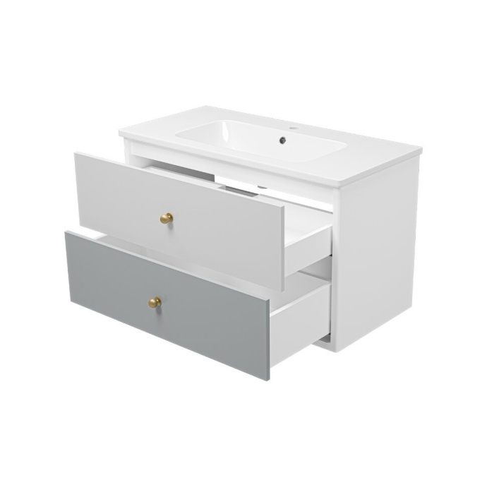 Тумба под раковину Brevita Анастейша 100х57 серый  Ана-06100-01-012Я - 2