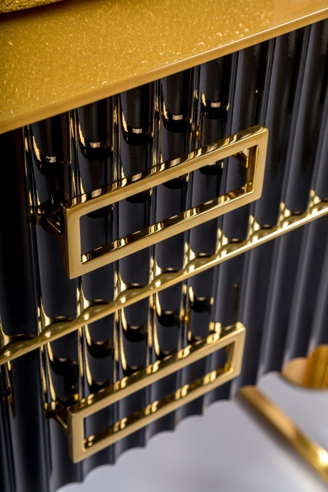 Тумба под раковину чашу Boheme Armadi Art Monaco 80 черный глянец - золото 867-080-BG - 3