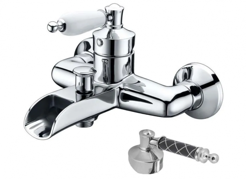 Смеситель для ванны Boheme Vogue хром с черным 223-MR-B - 0