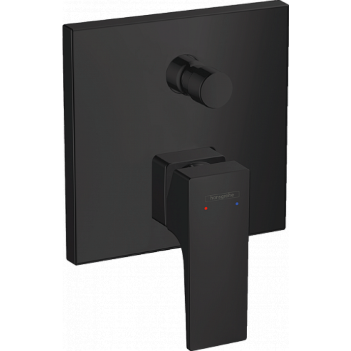 Смеситель hansgrohe Metropol для ванны, однорычажный, с рычаговой рукояткой, со встроенной защитной комбинацией, СМ, матовый черный 32546670 - 0