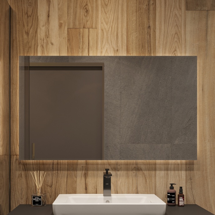 Зеркало DIWO Элиста 120 с подсветкой, прямоугольное, в стиле лофт, инфракрасное управление ЗЛП1745 - 0