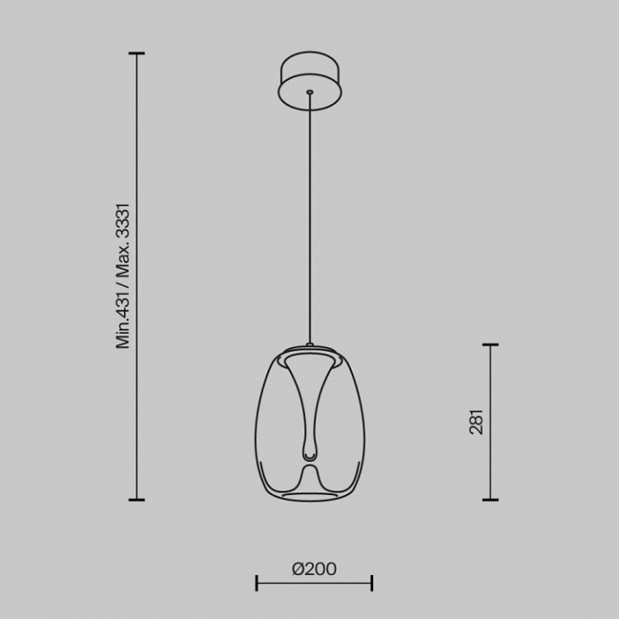 Подвесной светильник Maytoni Splash MOD282PL-L8G3K1 - 3