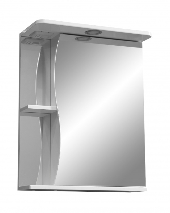 Зеркало-шкаф Polar Волна Верея 60 R с подсветкой белый SP-00000048 - 0