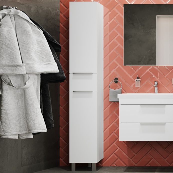 Шкаф-пенал STWORKI Копенгаген 195 L белый С12356 - 0