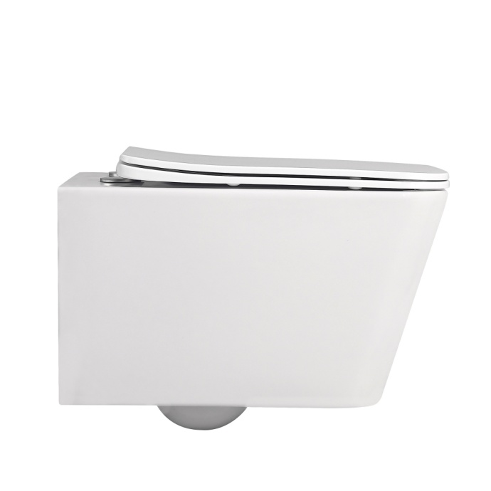 Унитаз ABBER Rechteck AC1201MW подвесной белый матовый, безободковый - 5