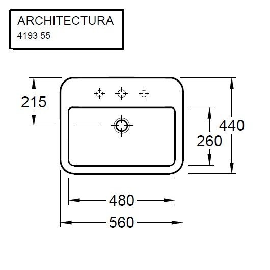 Встраиваемая раковина Villeroy & Boch Architectura 55 белый  41935501 - 3