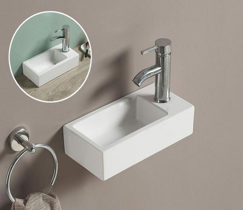 Раковина накладная Ceramalux N 36 белый  9272L - 1