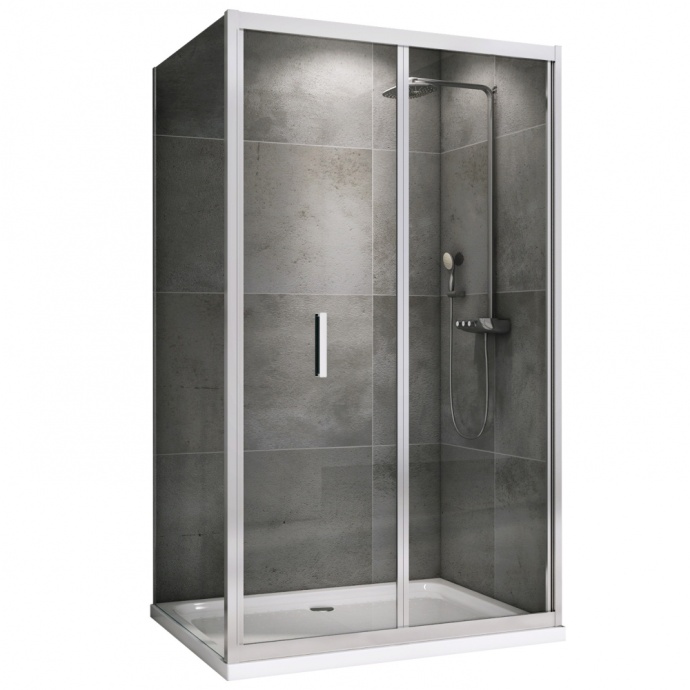 Душевой уголок Abber Sonnenstrand 100x90 профиль хром  AG07100-S90 - 0