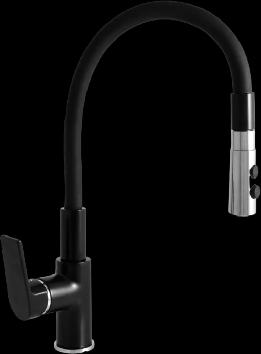 Смеситель для кухни Rav Slezak Colorado с гибким изливом черный матовый - хром CO119.5/12CMATC - 0