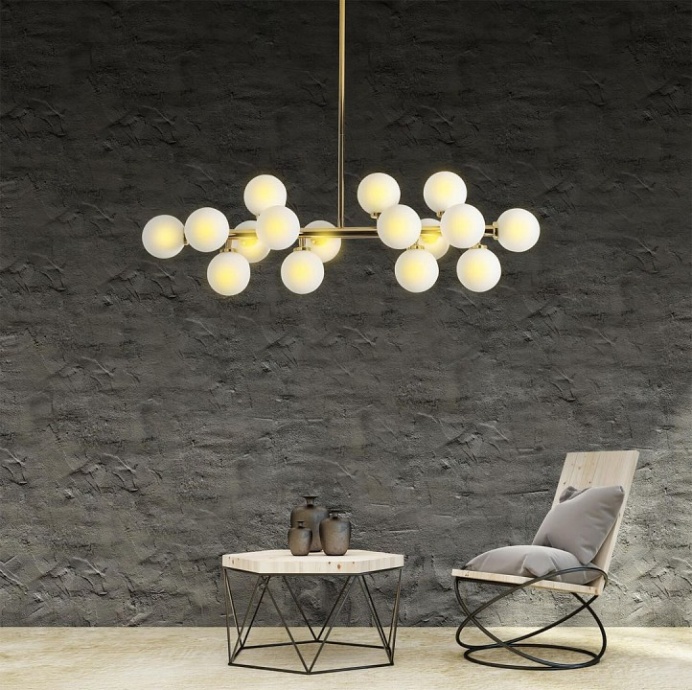 Люстра на штанге LUMINA DECO Marsiada LDP 6033-16 GD - 1