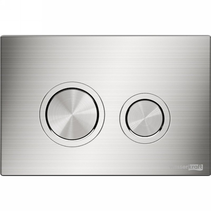 Система инсталляции для унитазов Wasserkraft Aller кнопка смыва никель 10TLT.010.ME.BN01 - 1