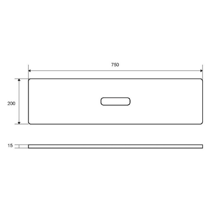 Полка на ванну Excellent Zen 75 прозрачная DOEX.1101.750.TR - 2