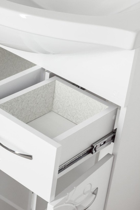 Тумба с раковиной Style Line Эко Фьюжн №26 80 белая - 2