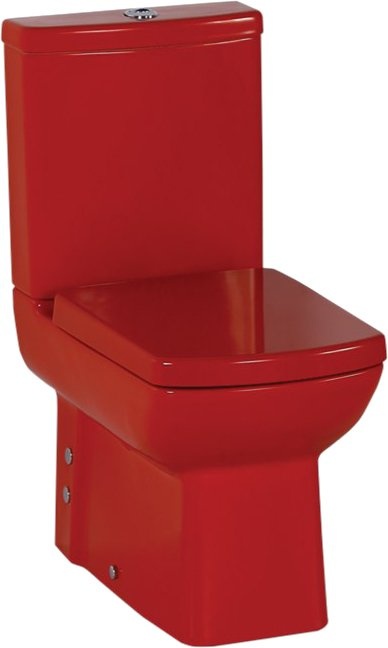 Чаша для унитаза-компакта Creavit Lara LR361.7 к стене, красная LR360-11KI00E-0000 - 1