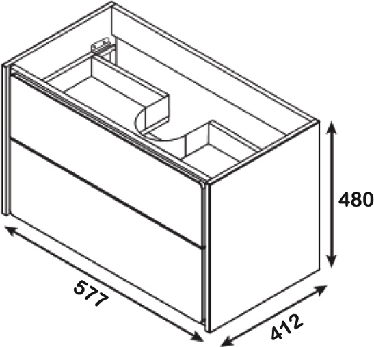 Тумба с раковиной Roca Ronda 60 белый глянец, антрацит - 4