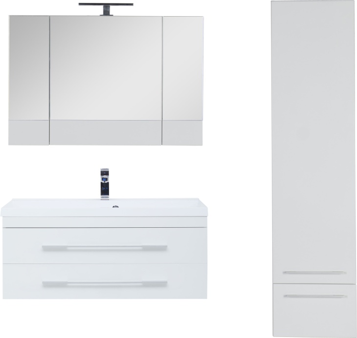 Тумба с раковиной Aquanet Нота 100 белая - 9