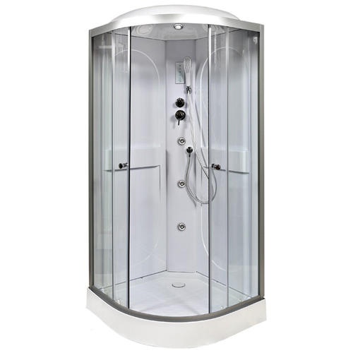 Душевая кабина Deto L 100х100 с гидромассажем и электрикой, хром  L601GM+EL - 1