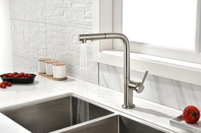 Смеситель для кухни Paulmark Neo сталь Ne214419-Ni - 16