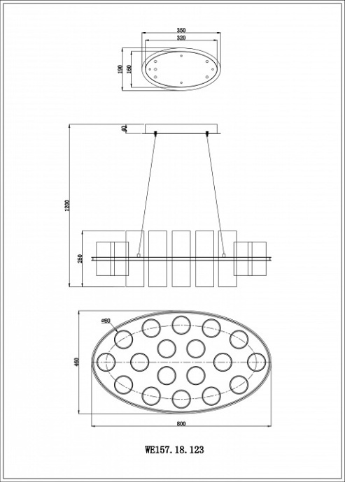 Подвесная люстра Wertmark Paula WE157.18.123 - 1