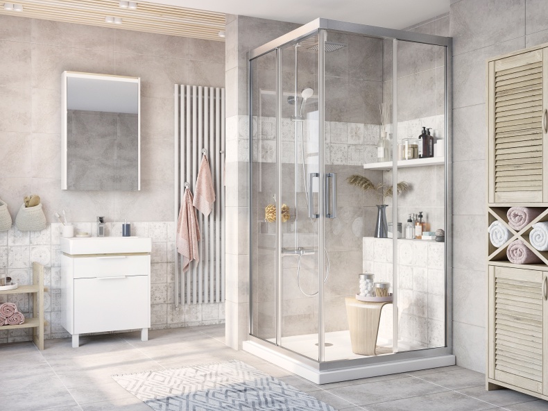 Душевой уголок STWORKI Дублин DE019SC110110200 110x110 см профиль хром матовый 3GW097TTKK000 - 1