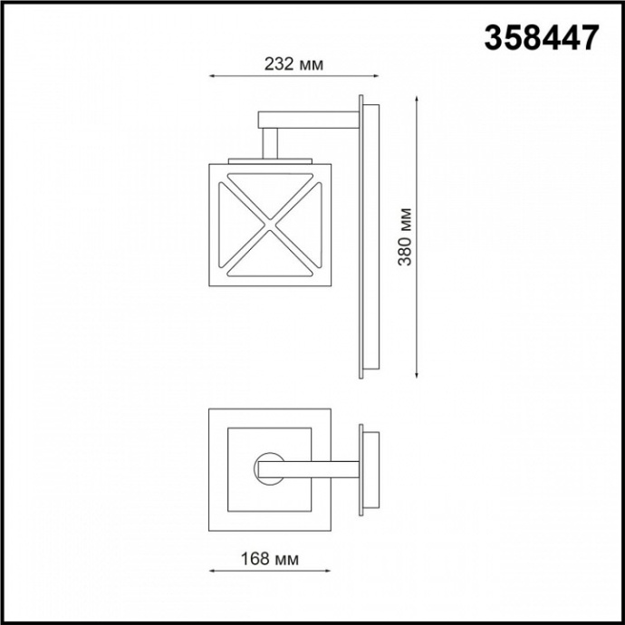 Уличный настенный светодиодный светильник Novotech Street Dantela 358447 - 3