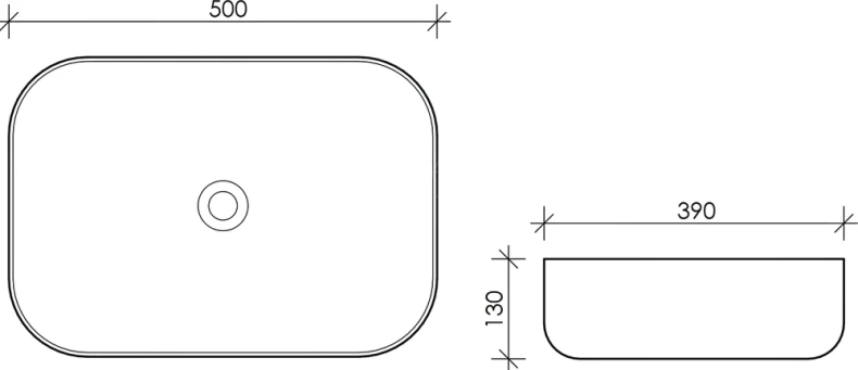 Раковина накладная Esbano Astanes 50 белый  ESRNASTAW - 2