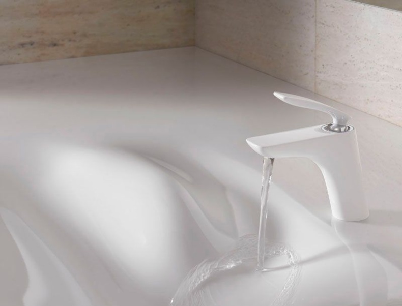 Смеситель для раковины Kludi  белый, хром  520269175 - 1