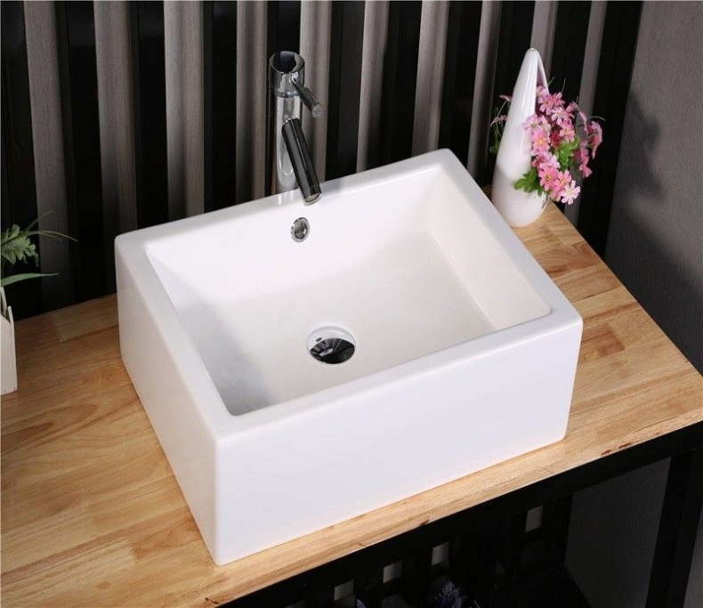 Раковина накладная Ceramalux N 51 белый  9129 - 3