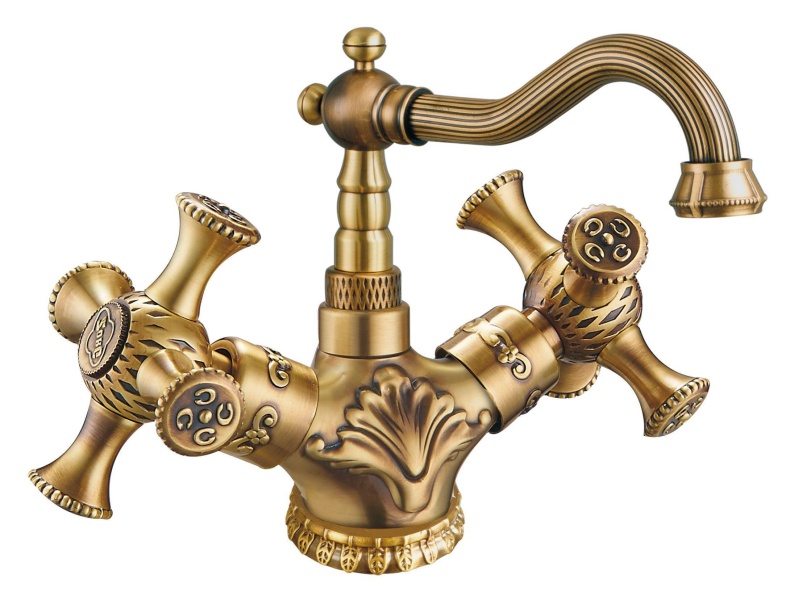 Смеситель Zorg Antic A 7009U-BR для раковины - 0