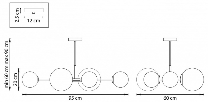 Люстра на штанге Lightstar Croco 815460 - 1
