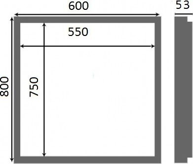 Люк настенный Люкер AL-KR 80x60 - 11