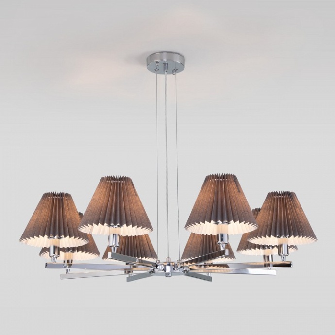 Подвесная люстра Eurosvet Peony 60136/8 хром/графит - 1