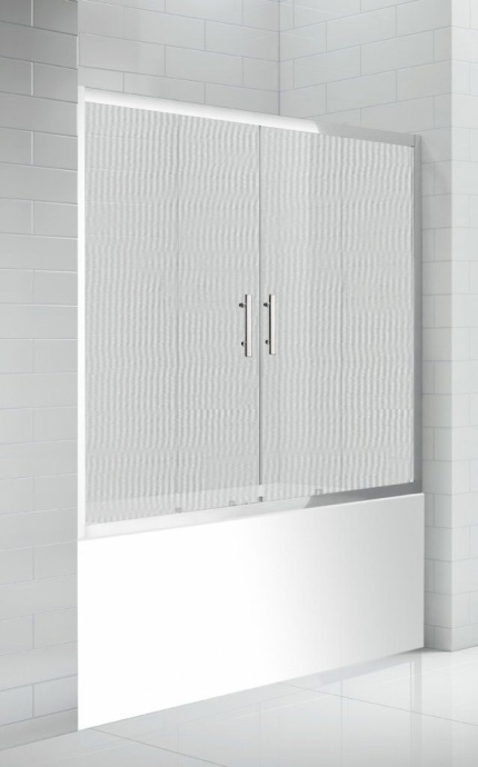 Шторка на ванну Cezares Eco O VF 2 170/145 P Cr стекло punto ECO-O-VF-2-170/145-P-Cr - 1