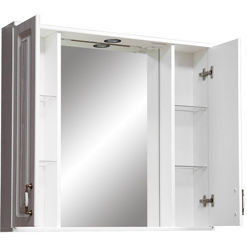 Зеркало-шкаф Stella Polar Кармела 85 с подсветкой белый SP-00001143 - 2