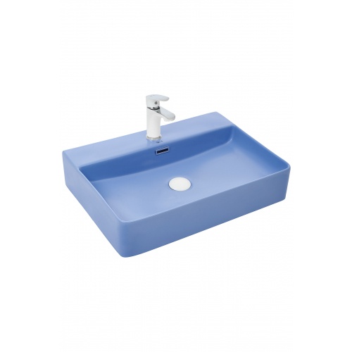 Раковина накладная Weltwasser WW Elbach 2173 MBL 60 матовый голубой  10000004506 - 0