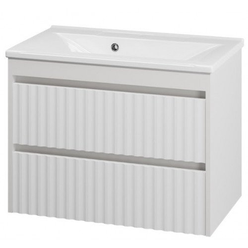 Тумба под раковину Brevita Balaton 75 белый  BAL-06075-01-01П2Я - 1