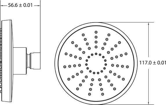 Верхний душ Iddis Built-in Shower Accessories 008MINPi64 хром - 3