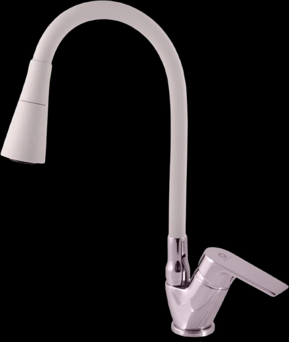 Смеситель для кухни Rav Slezak Colorado с гибким изливом хром - белый матовый CO106.5/13S - 0