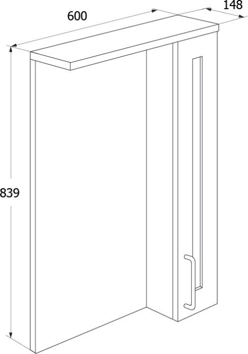 Зеркало-шкаф Iddis Sena 60 SEN6000i99 - 7