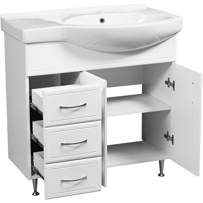 Тумба под раковину Stella Polar Концепт Коралл 80 L белый SP-00000129 - 2