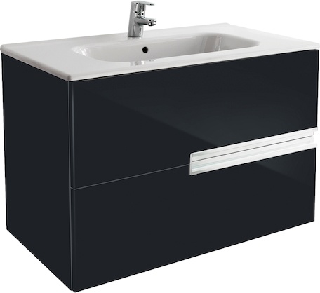 Тумба для комплекта Roca Victoria Nord Black Edition 80 черная ZRU9000097 - 0