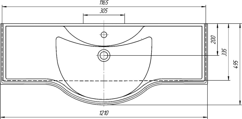Мебель для ванной Бриклаер Кантри 120 бежевый дуб - 9