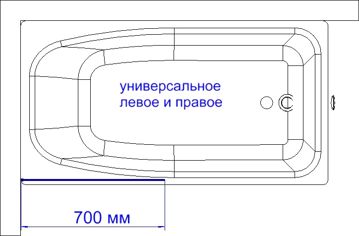 Шторка на ванну DIWO Ростов 4GW009 неподвижная, 70x150 - 7